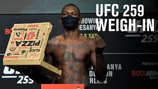 UFC 259 Blachowicz vs Adesanya  Weighin [upl. by Hamel]