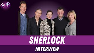 Sherlock BBC TV Cast Interview Benedict Cumberbatch Martin Freeman Amanda Abbington Steven Moffat [upl. by Atin557]