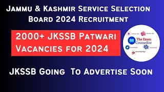 2000 New Jkssb Patwari VacanciesPatwari Recruitment Jammu And Kashmir jkssb [upl. by Ylera39]