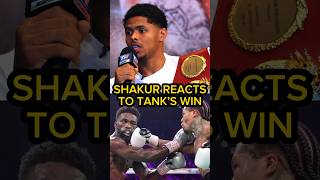 Shakur Stevenson Reaction to Tank Davis beating Frank Martin [upl. by Ciro]