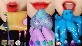 11MINUTES EMOJI EATING ASMR FOR SLEEP CANDIED STRAWBERRY BEESWAX CANDY ASMR 🐝 [upl. by Eelak503]