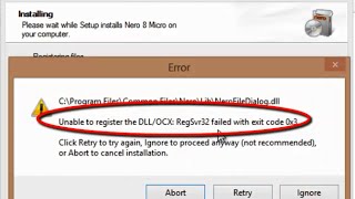 How to Fix Error quotUnable to register the DLLOCXquot  RegSvr32 failed with exit code 0x3 [upl. by Yaya569]