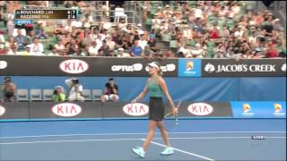 HD Genie Bouchard Amazing Shot vs Razzano 2014 Australian Open [upl. by Eilata]