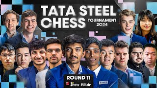 Tata Steel Chess 2024 Round 11  Gukesh vs Alireza Pragg Anish  Commentary by Amruta [upl. by Theran]