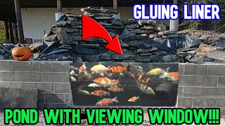 HOW TO glue POND LINER to GLASS  ORNAMENTAL POND VIEWING WINDOW  IT ALL comes DOWN to THIS [upl. by Anonyw384]