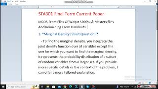 STA 301Today Current Paper Final term current paper 2024 [upl. by Koziarz]