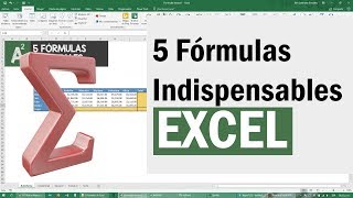 5 Fórmulas de Excel indispensables para tu Trabajo [upl. by Kral]