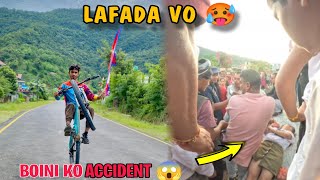 TEEJ MA LAFADA🥵 POLICE KAI AGADI 😱 TEEJ MA BOINI KO ACCIDENT PANI VO 🥹BADDAY😓 [upl. by Paymar366]