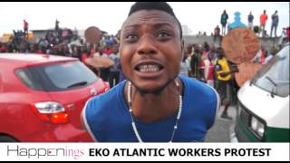 EKO ATLANTIC WORKERS PROTEST [upl. by Gracie]