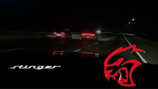 Kia Stinger VS Hellcat Roll race MUST WATCH [upl. by Rimahs]