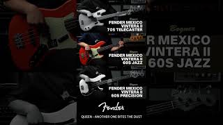 Fender Mexico Vintera II 70s Telecaster vs 60s Jazz vs 60 Precision Bass [upl. by Enirahtak]