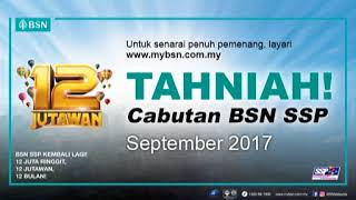 Keputusan cabutan BSN SSP September 2017 [upl. by Irdua]