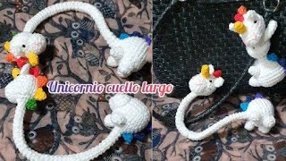 GENIAL 🦄🦄 UNICORNIO ARCO IRIS CUELLO LARGO A CROCHET  paso a paso🦄🦄 [upl. by Cleasta]