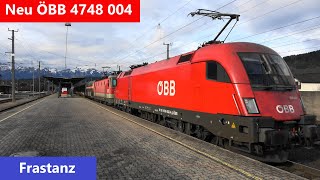 Bahnhof Frastanz Hilfszug ÖBB 4748 004🇪🇺 EULok Railjet Güterzüge Talent1 [upl. by Enylorac]