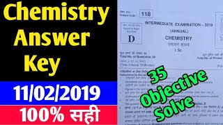 Chemistry Answer key 12thBihar bord 12th chemistry objective Answer keyChemistry answer key 2019 [upl. by Trutko344]