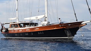 36 m Gentlemans Sailing Yacht Interior Walkthrough For Sale [upl. by Aicila897]