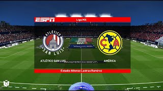 San Luis vs America ● Semifinal Liga Mx 2023 ● Gameplay Pes 2021 [upl. by Adiaz986]