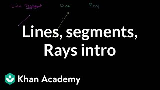 Intro to lines line segments and rays  Geometry  Khan Academy [upl. by Park357]