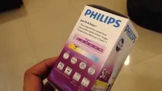 Philips LED E27 2700K 5W Bulb vs 11W CFL Review [upl. by Strander375]