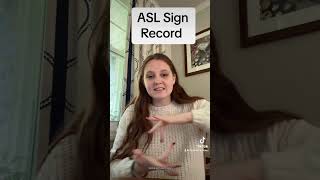 Learn How To Sign quotRecordquot in ASL for Beginners  American Sign Language shorts [upl. by Sunderland]