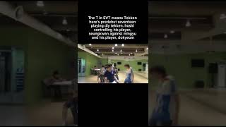 T in SVT means Tekken heres predebut seventeen playing diy tekken seventeen kpop carat [upl. by Bordy]