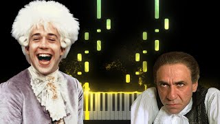 Mozart  Salieris March Amadeus Scene  Piano Classical Story Synthesia [upl. by Atinaujnas]