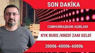 SON DAKİKA KYK BURS VE KYK KREDİYE ZAM GELDİ KYK BURS MİKTARI 2024  2000₺ 4000₺ 6000₺ [upl. by Teiluj]