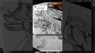 Drawing Universal Blue Goku art drawing anime sketch manga goku gokublack [upl. by Adnawad]