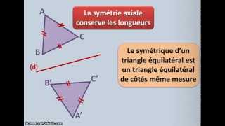 Symétrie axiale  Conservation des longueurs [upl. by Averi461]