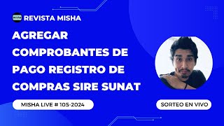 Agregar comprobantes de pago Registro de Compras SIRE SUNAT [upl. by Aisinut871]