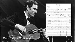 Chet Atkins  Dark Eyes Live Transcription [upl. by Georglana847]