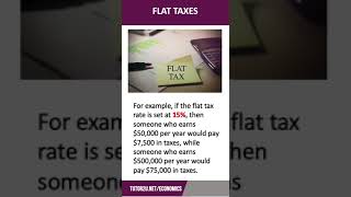 Flat Taxes  60 Second Economics  A Level amp IB [upl. by Siouxie348]