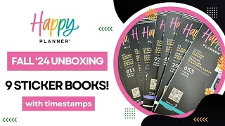 Unboxing  9 New Sticker Books  Happy Planner Fall 24 Launch [upl. by Aram]