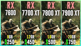 RX 7600 vs RX 7700 XT vs RX 7800 XT vs RX 7900 XT  Test in 12 Games [upl. by Eentroc871]