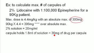 Calculating Maximum Doses of Anesthetic [upl. by Anivas]