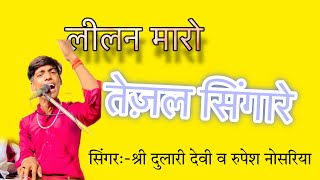 नवरात्रा स्पेशल भजन तेजाजीं DJremix सिंगर दुलारी देवी व रुपेश नोसरियाsingerRupeshNosariya11 [upl. by Hgielrebmik736]