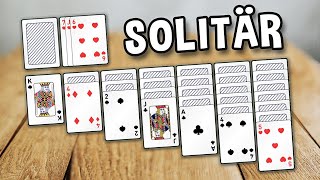 SOLITÄR  PATIENCE  KLONDIKE  Spielregeln TV Spielanleitung Deutsch  SOLITAIRE KARTEN [upl. by Civ]