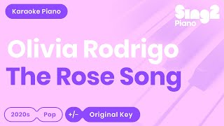 Olivia Rodrigo  The Rose Song Piano Karaoke [upl. by Ahsiak729]