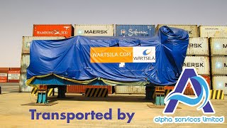 Transport of Wartsila diesel engine generators by Alpha Services Ltd [upl. by Ike229]