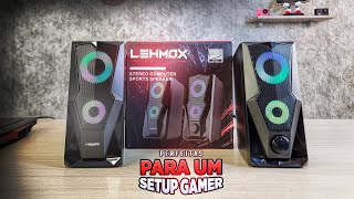 Caixa de Som Gamer Lehmox Hyper GT GTS3 Para Pc e Notebook BOA e BARATA com GRAVE e RGB [upl. by Carilla]