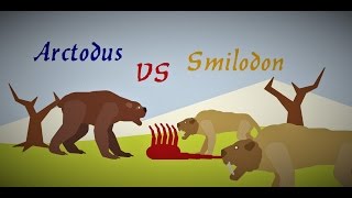 Arctodus Vs Smilodon [upl. by Eneryt]