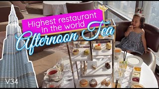 Luxury High Tea  Highest Restaurant and Lounge in the World  AtMosphere Burj Khalifa [upl. by Acimehs587]