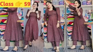 Anarkali Kurti Cutting and Stitching Very Easy Method 👌 [upl. by Eiramlatsyrc]