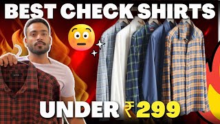 BEST CHECK SHIRTS FOR MEN UNDER ₹299 MENS FASHION  GETKETCH SHIRT REVIEW [upl. by Jakob646]