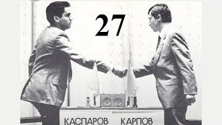 Karpov vs Kasparov  1984 World Chess Championship Match  Game 27 [upl. by Nichol702]