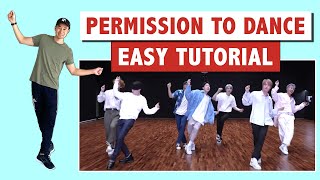 BTS PERMISSION TO DANCE  STEP BY STEP WITH EXPLANATIONS EASY TUTORIAL [upl. by Divadnahtanoj]