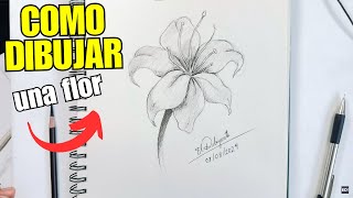 🔴 Cómo dibujar una flor realista a lápiz o carboncillo paso a paso [upl. by Eenahs]