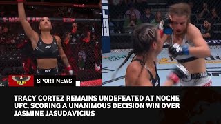 UFC Noche Highlights Tracy Cortez goes undefeated in an exciting fight against Jasmine Jasudavicius [upl. by Kimitri]