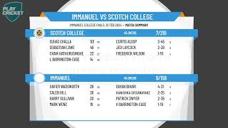 Adelaide Schools  1st XI Div 1 Sat Afternoon Pool A  Rd9  Immanuel v Scotch College [upl. by Quintin117]