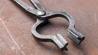 Blacksmithing  Forging a pair of bolt tongs [upl. by Eellac]